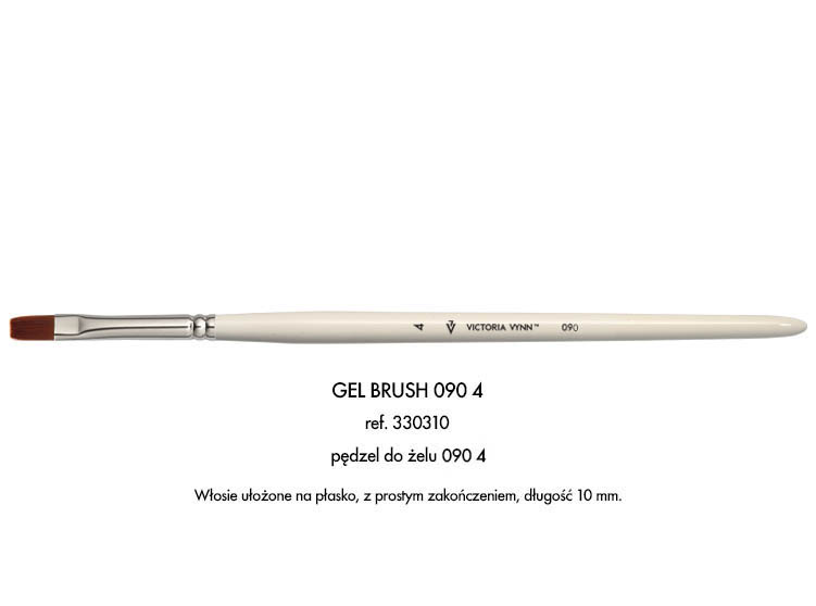 VICTORIA VYNN GEL BRUSH PĘDZEL DO ŻELU I ZDOBIEŃ 090-4 10MM