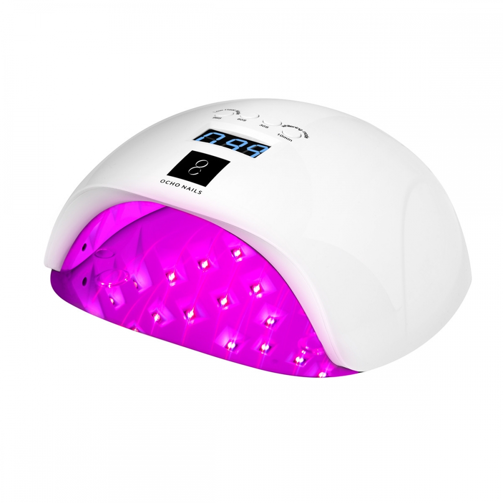 OCHO NAILS LAMPA UV LED X13 65W PLUS BIAŁA Z LUSTRZANYM DNEM