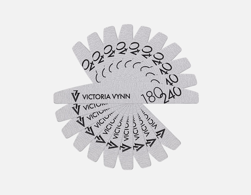 VICTORIA VYNN WHITE CRESCENT NAIL FILE PILNIK PÓŁKSIĘŻYC 180/240