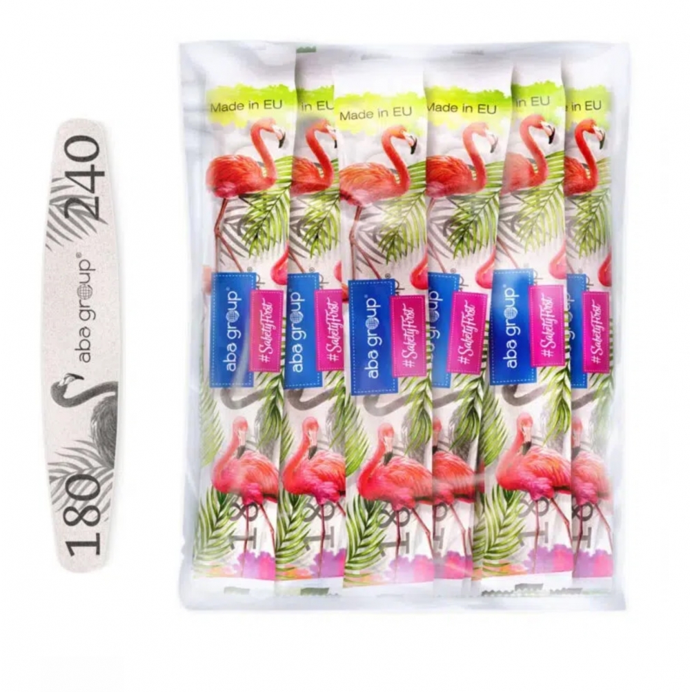 ABA GROUP BEZPIECZNY PAKIET PILNIK DO PAZNOKCI ELIPSA 180/240 SLIM 25 sztuk