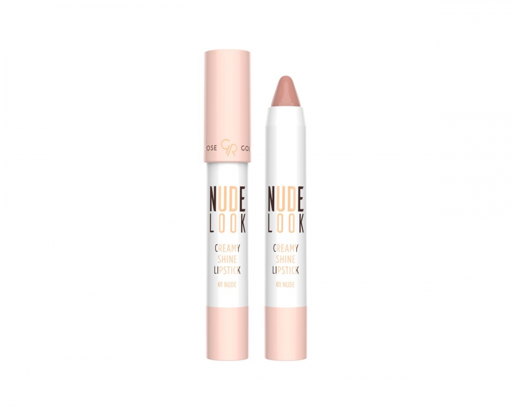 GOLDEN ROSE CREAMY SHINE LIPSTICK-NUDE LOOK KREMOWA POMADKA DO UST W KREDCE