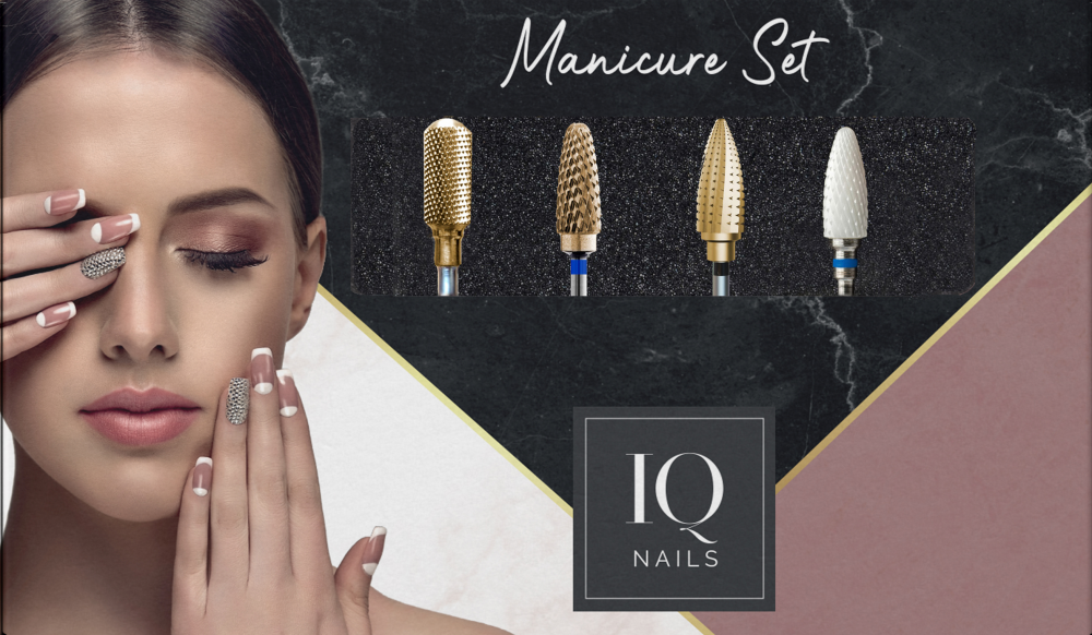 IQ NAILS UNIWERSALNY ZESTAW FREZÓW DO USUWANIA STYLIZACJI (MAS) - HYBRYDA, ŻEL, AKRYL, TYTAN 7