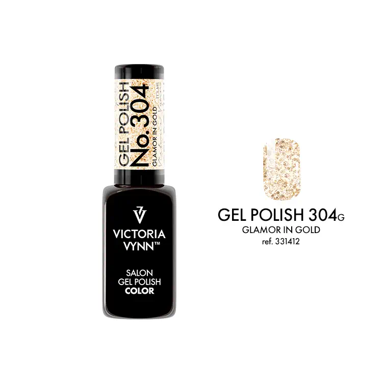  VICTORIA VYNN GEL POLISH LAKIER HYBRYDOWY 304 GLAMOUR IN GOLD  8ML SALE