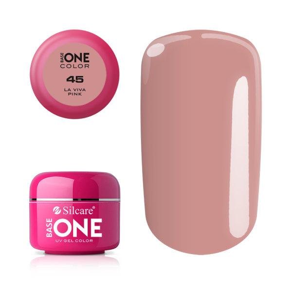 SILCARE BASE ONE COLOR GEL ŻEL DO PAZNOKCI LA VIVA PINK 45 