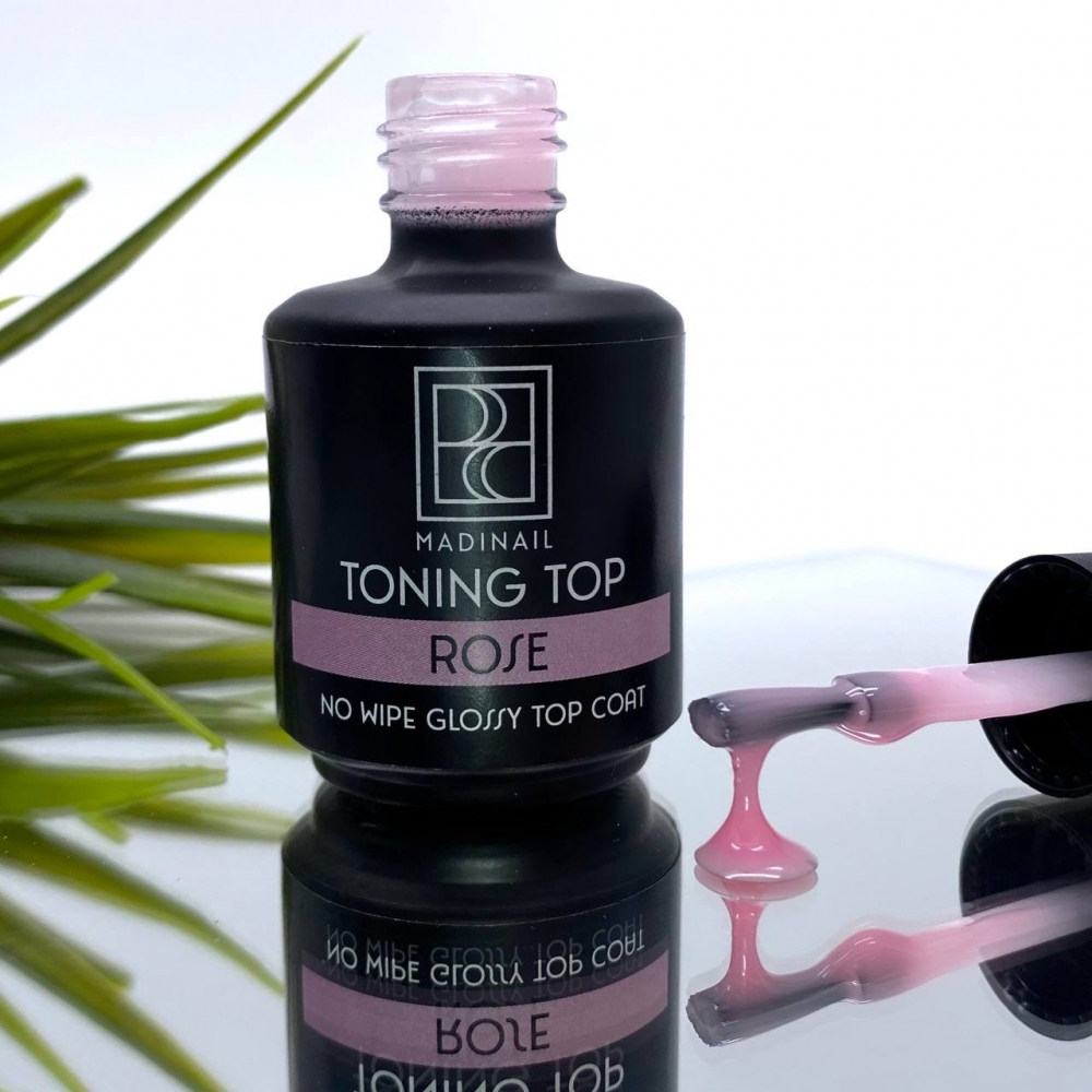 MADINAIL TOP NO WIPE UV LED TONING TOP ROSE 15ML