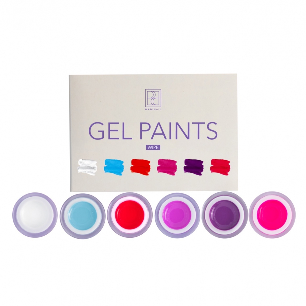 MADINAIL WIPE PAINTING GEL SET - ZESTAW KOLOROWYCH ŻELI WIPE