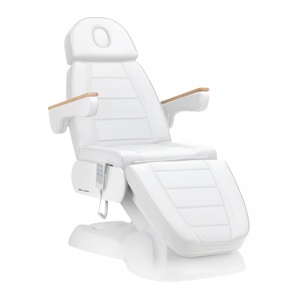 ACTIVESHOP Fotel kosmetyczny elektryczny SILLON Lux 273b 3 silniki biały 