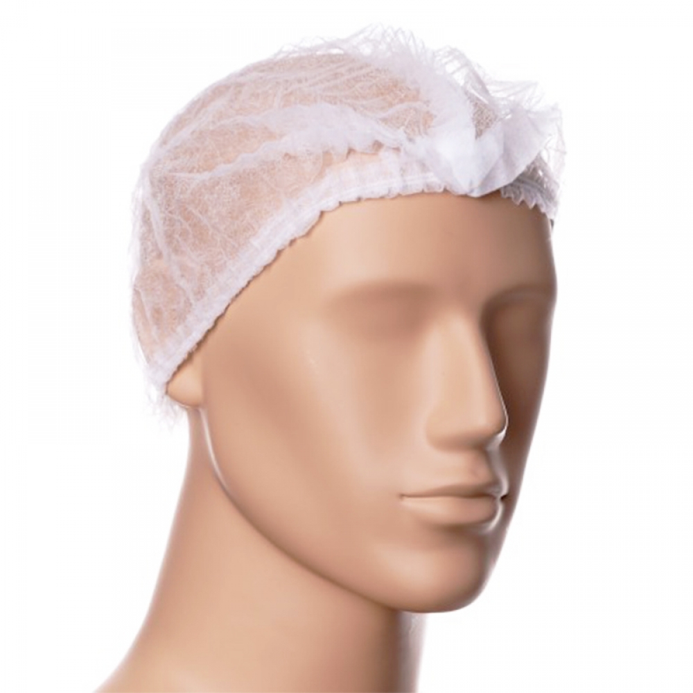 Jednorazowe czepki clip 100 szt. białe (127256)