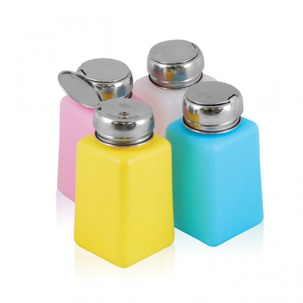 Butelka z pompką chrom 180 ml mix kolor (100799)