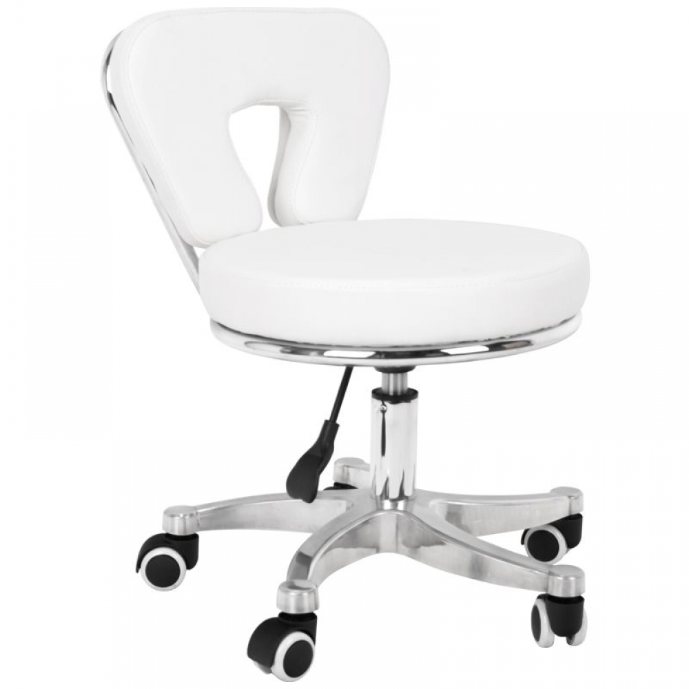 Taboret kosmetyczny do pedicure 9266 biały (104241)