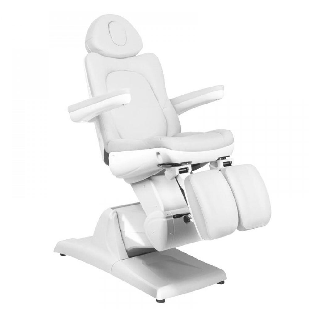 Fotel kosmetyczny elektr. Azzurro 870S pedi 3 siln. biały (106670)