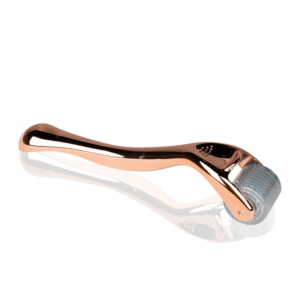 Derma roller do mezoterapii rose gold 2,0 mm 192 igły tytanowe (131997)