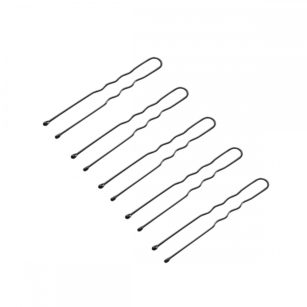 Kokówki fryzjerskie do włosów E-65 300 szt. 5 cm czarne (133257)