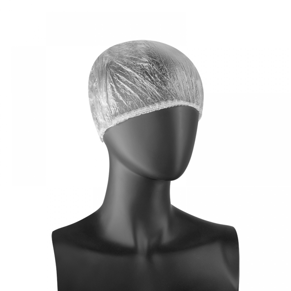 Jednorazowe czepki foliowe 100 szt. (133310)