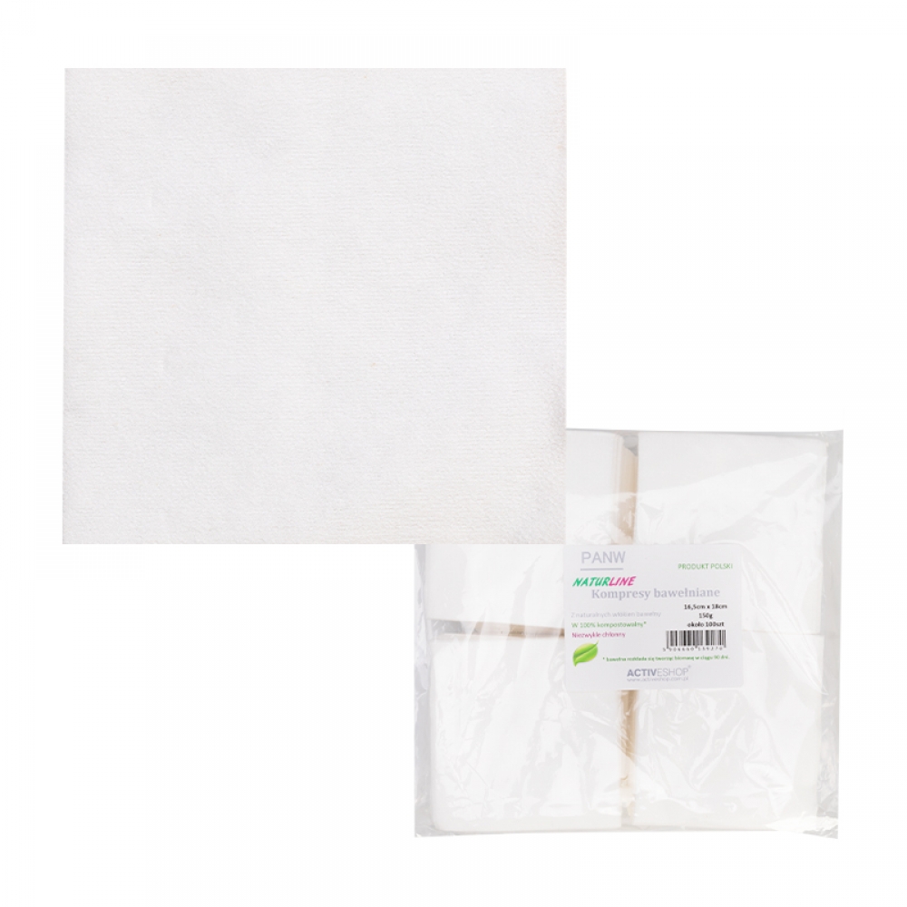 Kompresy bawełniane Naturline 150 g 16,5 cm x18 cm (140781)