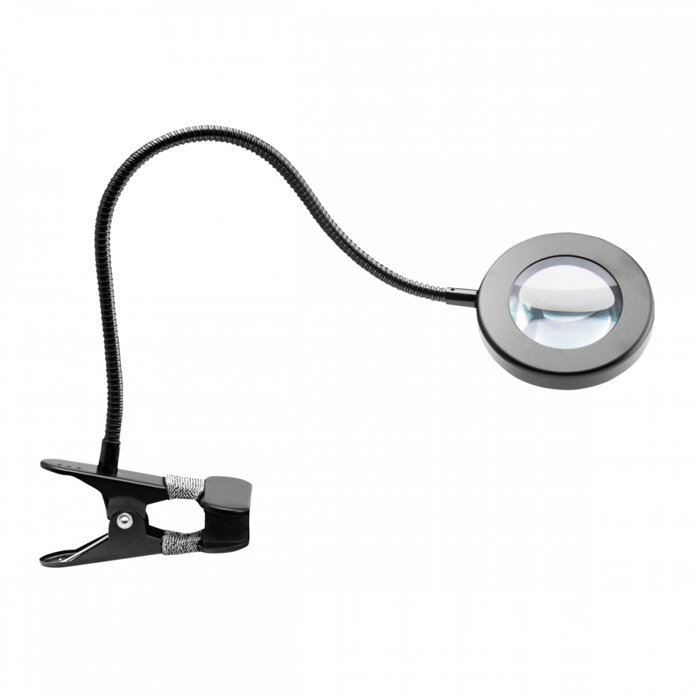 Lampka lupa led snake ring na biurko czarna  (138394)