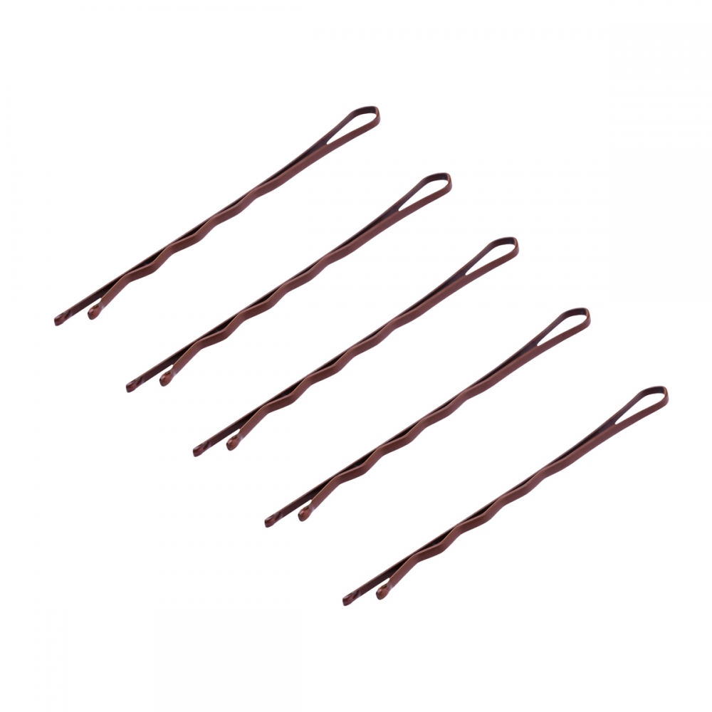 Wsuwki fryzjerskie do włosów E-58 120 szt 5,6 cm miedziany (137384)