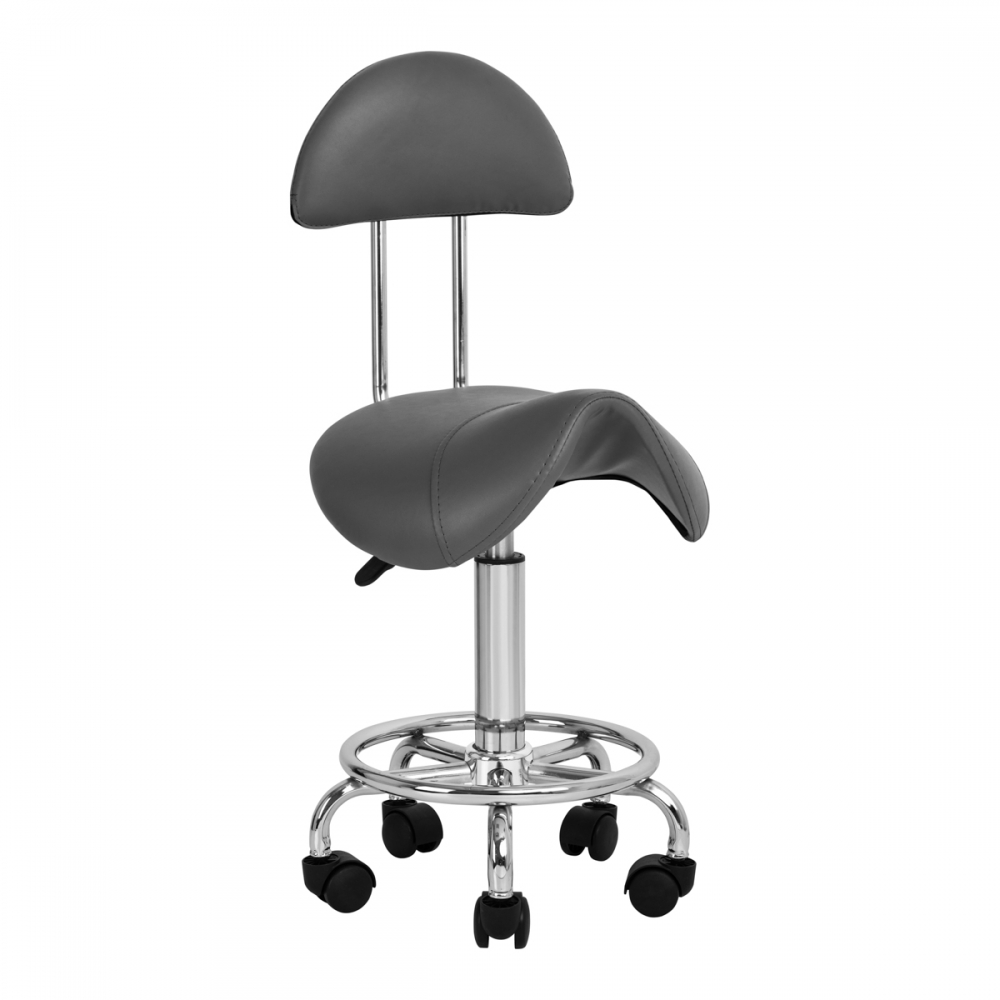 Taboret kosmetyczny 6001 szary (140918)