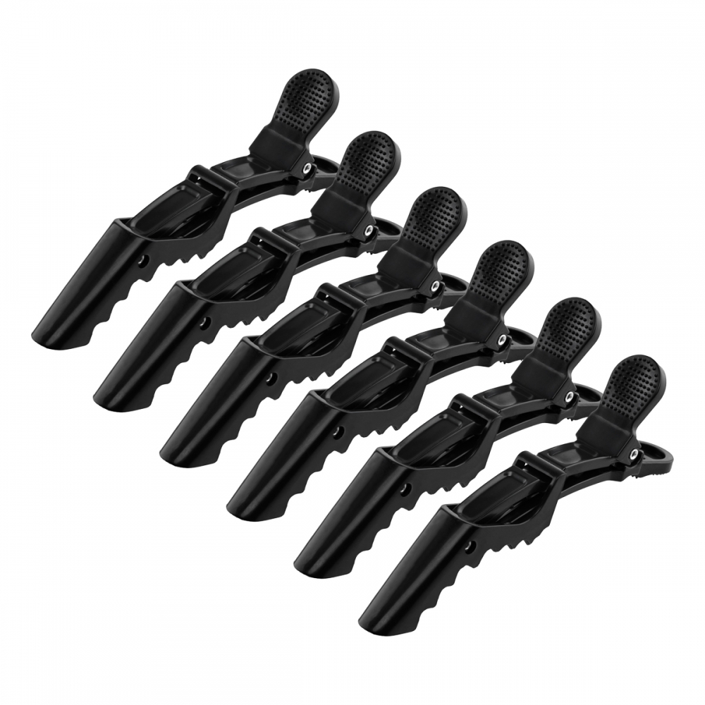 Klamry fryzjerskie do włosów krokodylki E-06 6 szt. (137379)