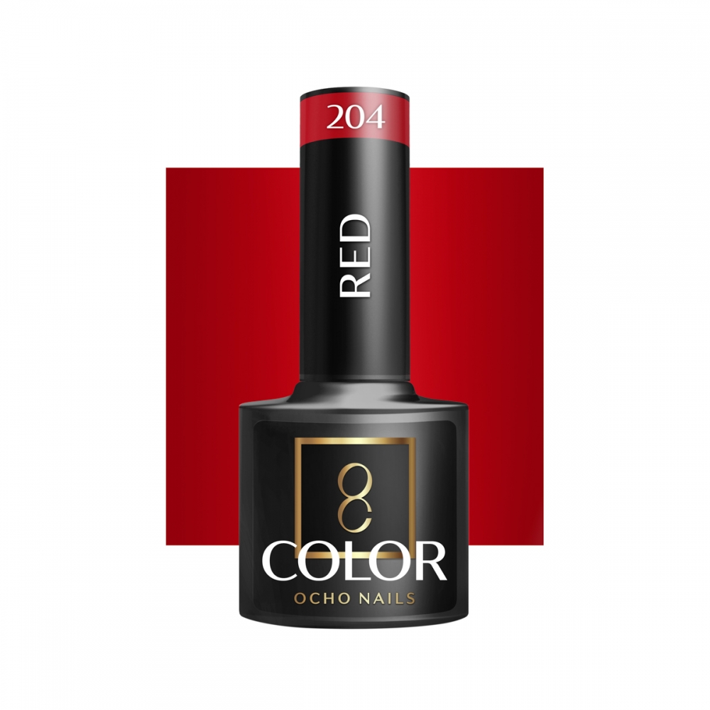 OCHO NAILS Lakier hybrydowy red 204 -5 g (147370)