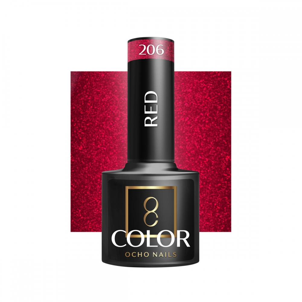 OCHO NAILS Lakier hybrydowy red 206 -5 g (147372)