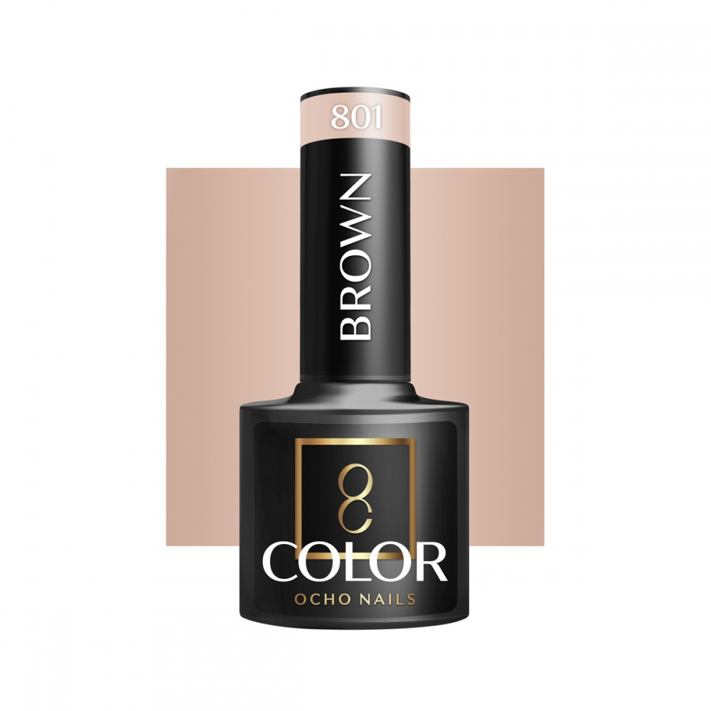 OCHO NAILS Lakier hybrydowy brown 801 -5 g (147440)