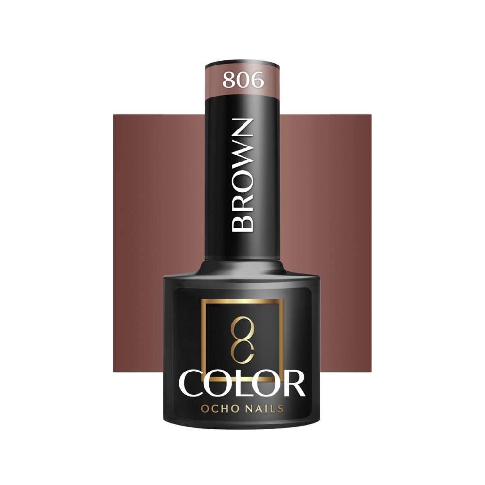 OCHO NAILS Lakier hybrydowy brown 806 -5 g (147445)