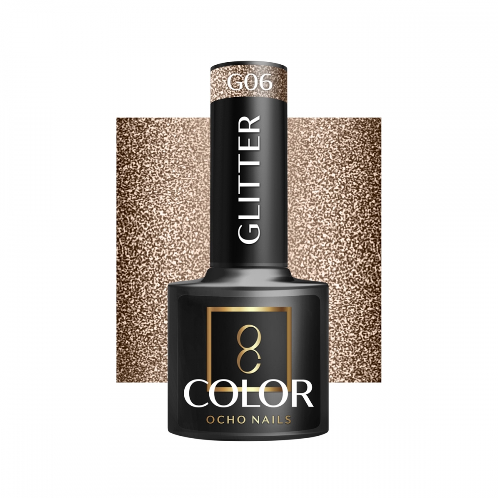 OCHO NAILS Lakier hybrydowy glitter G06 -5 g (147465)