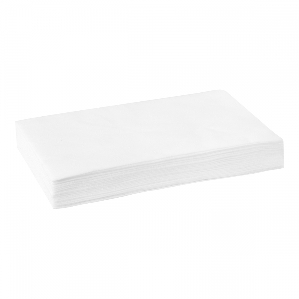 Jednorazowe chusty zabiegowe 20 szt. 70 x 40 cm białe serca  (148076)