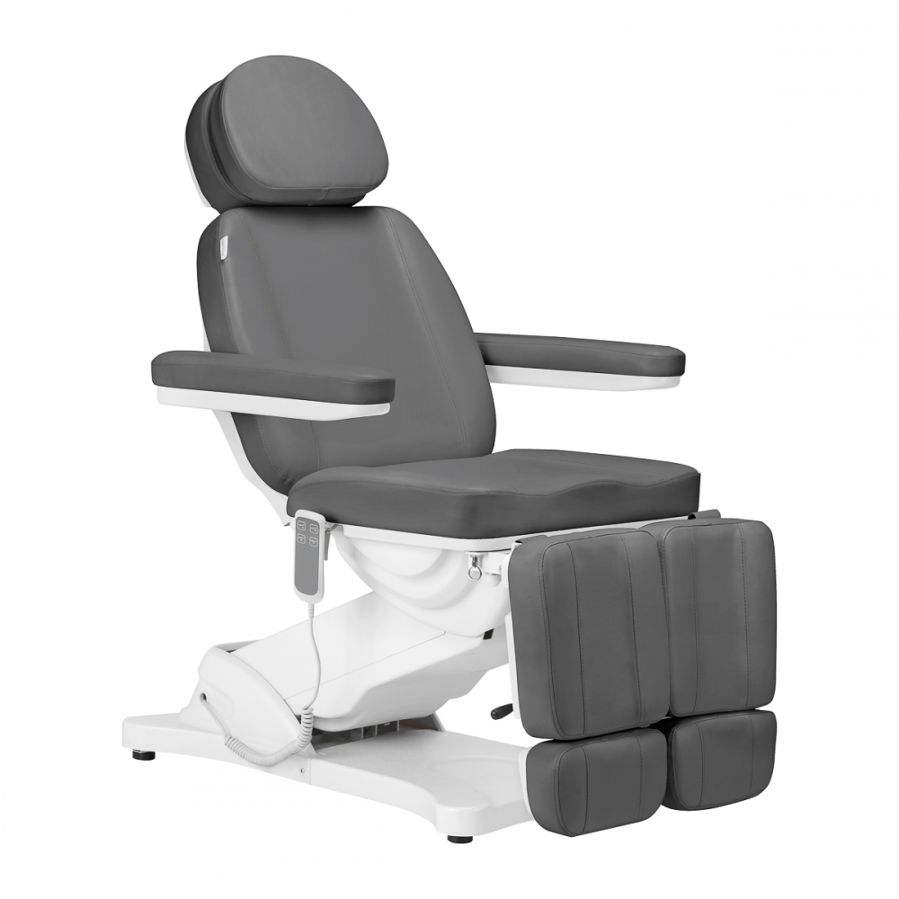 Elektryczny fotel kosmetyczny SILLON CLASSIC 2 silniki pedi szary (148289)