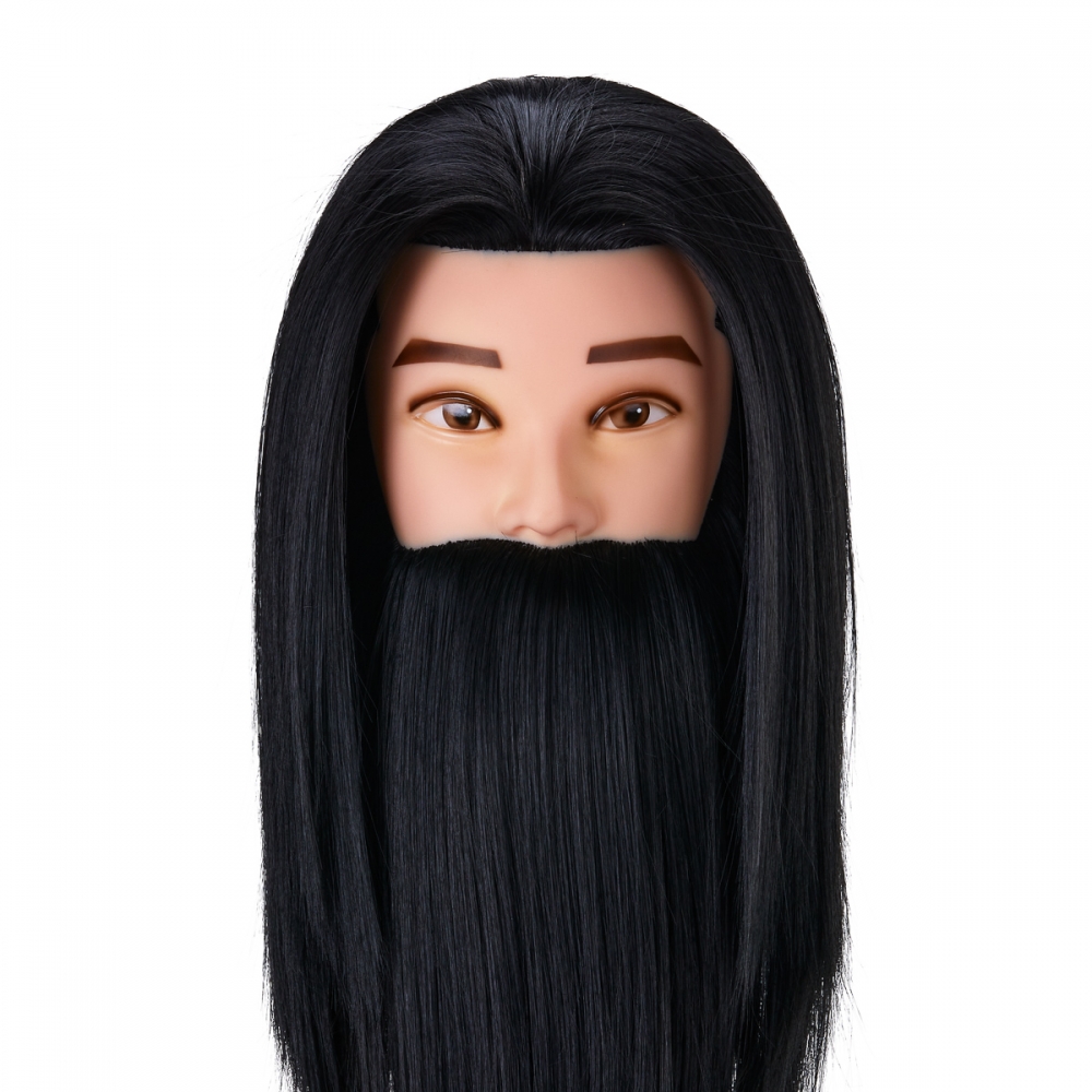 Główka treningowa z brodą fryzjerska Gabbiano WZ4 syntetyczne włosy, kolor 1H, długość 8""+6"" (148409)