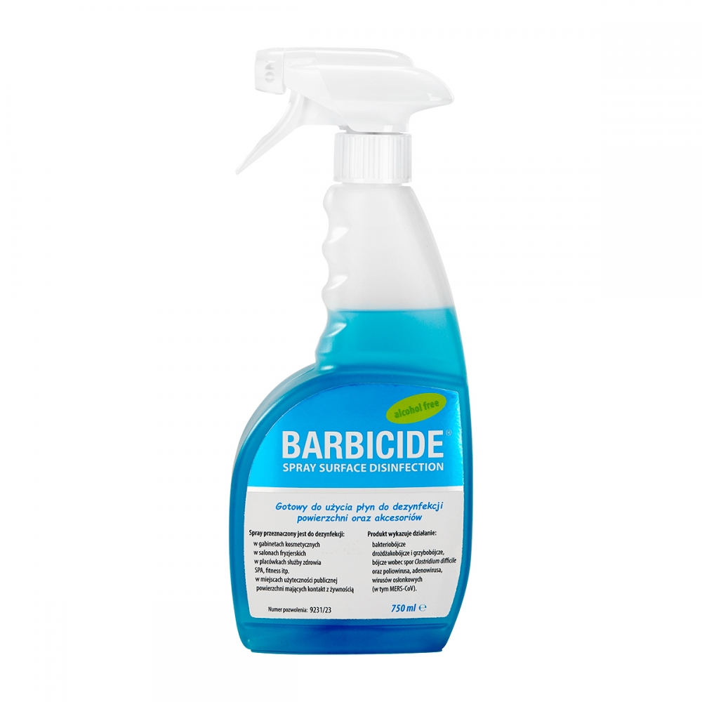 Barbicide spray do dezynfekcji wszystkich powierzchni 750 ml bez zapachu  (148586)