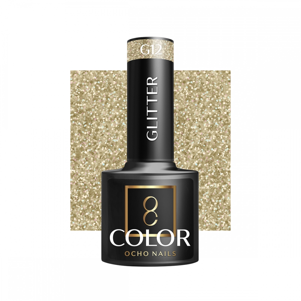 OCHO NAILS Lakier hybrydowy glitter G12 -5 g (150672)