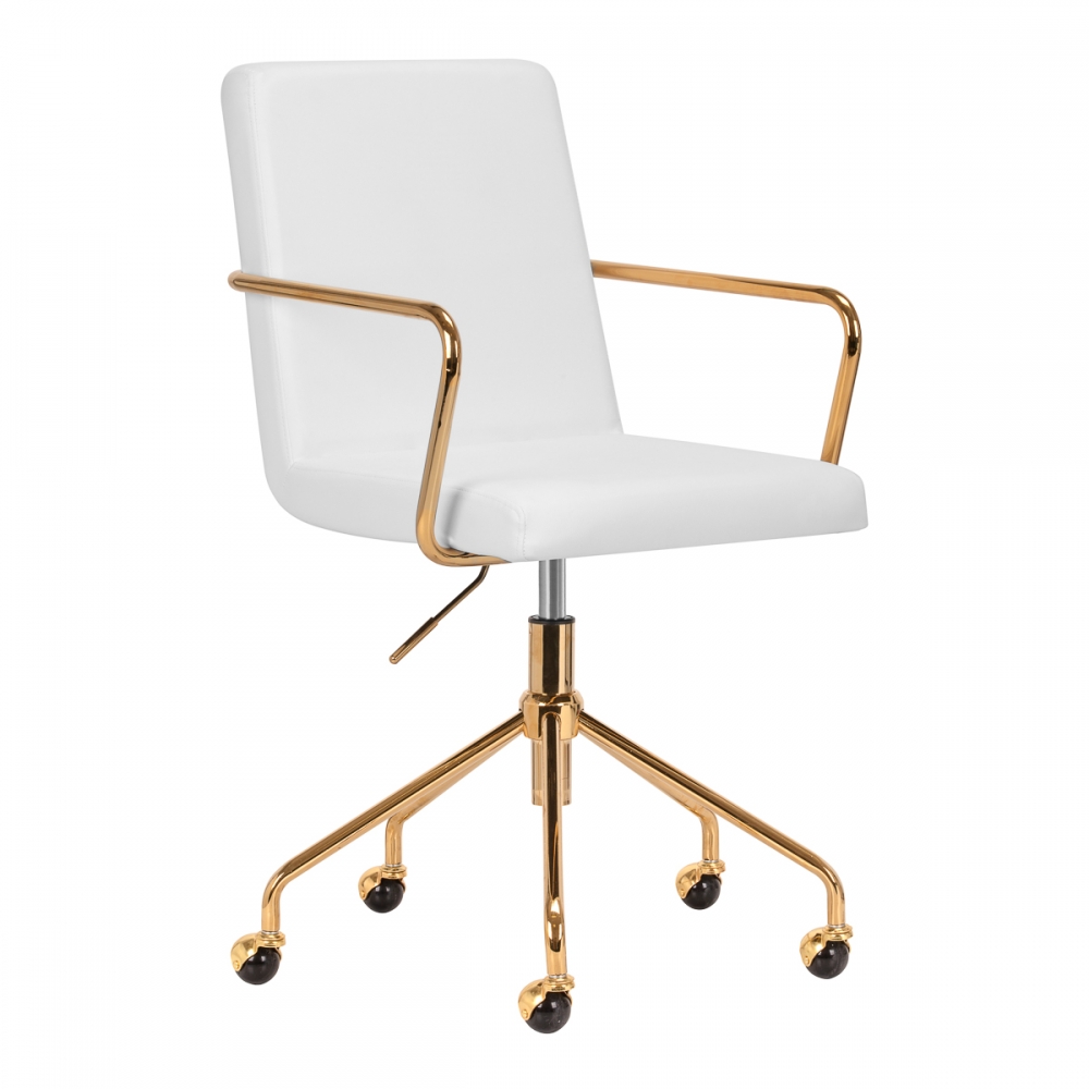 Krzesło Kosmetyczne QS-OF211G złoto kremowo - szare (154450)