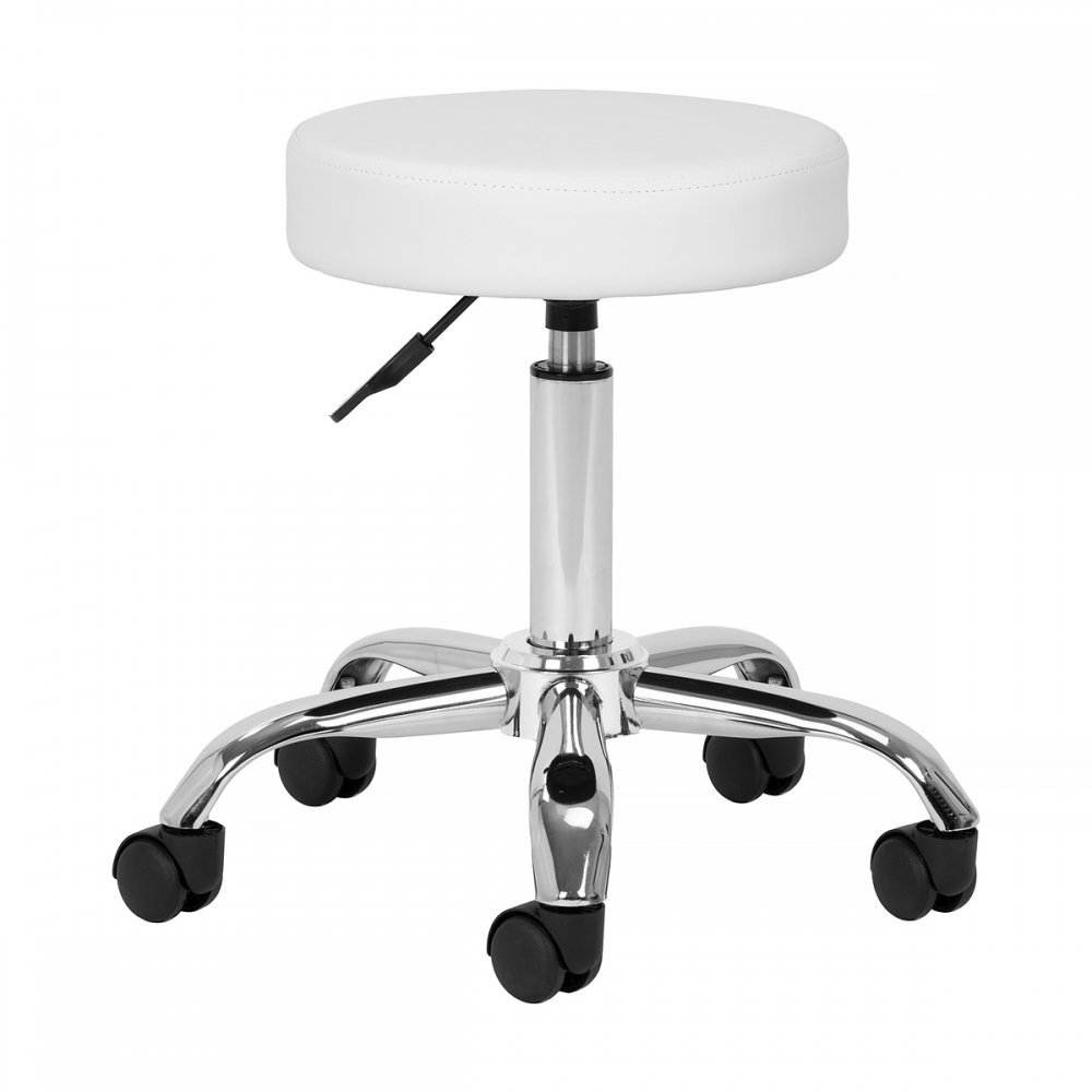 Taboret kosmetyczny AM-310v biały  (154470)