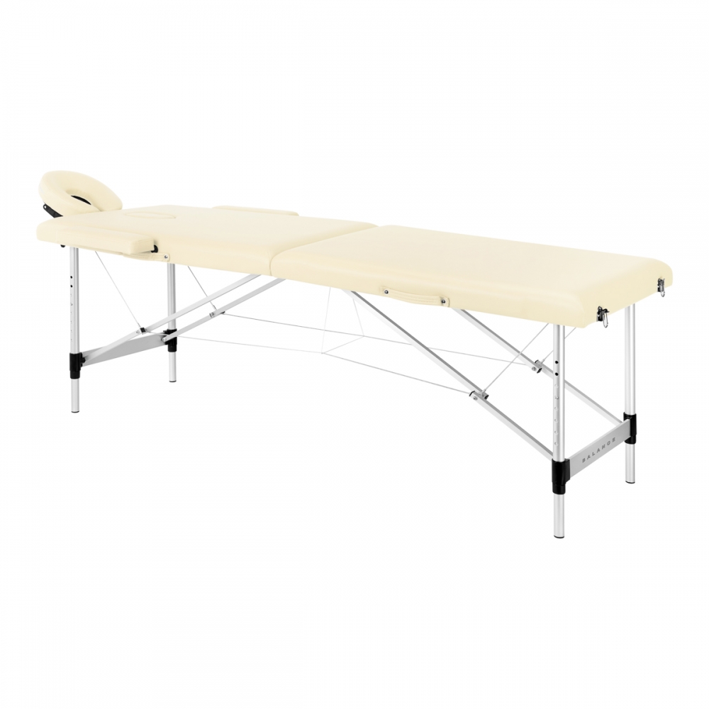 Balance stół składany do masażu aluminiowy 2 segmentowe cream (155270)