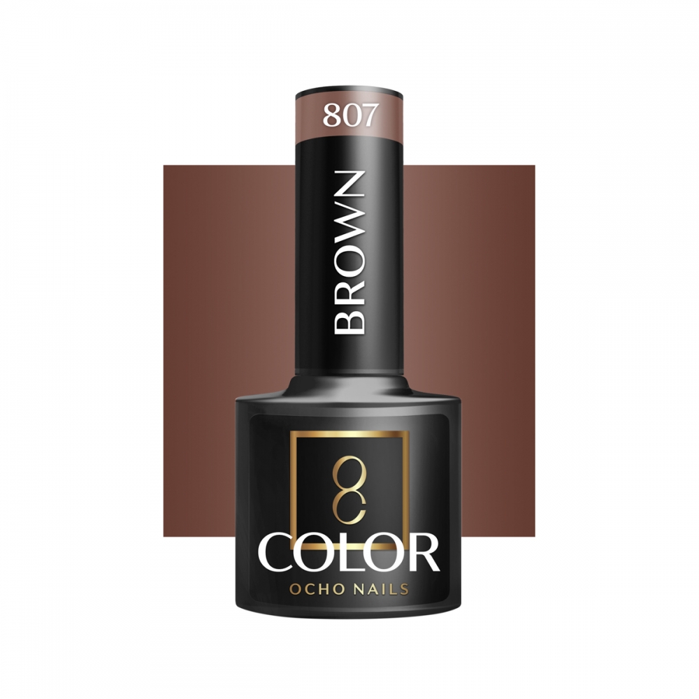 OCHO NAILS Lakier hybrydowy brown 807 -5 g (147446)