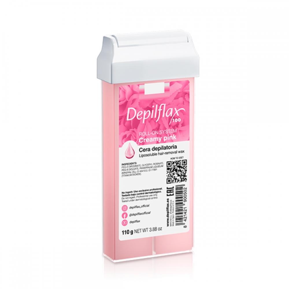 Depilflax 100 wosk do depilacji rolka Creamy pink 110 g  (155505)