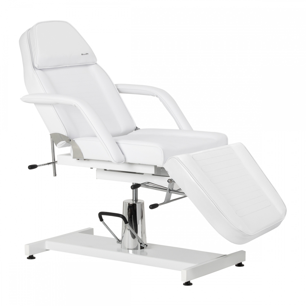 Fotel kosmetyczny hydrauliczny Sillon 210 z kołyską biały  (155704)