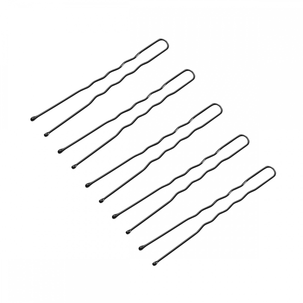 Kokówki fryzjerskie do włosów E-65 300 szt. 6 cm czarne (133258)