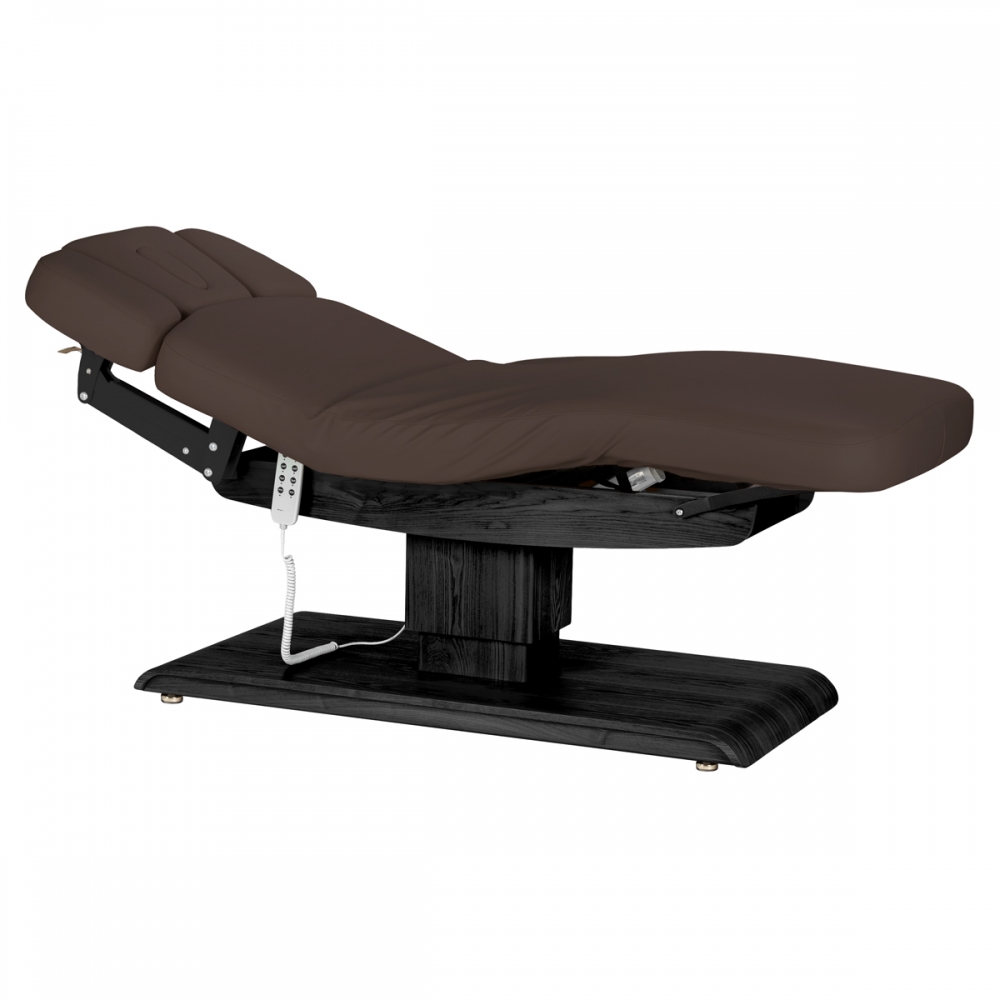 Leżanka SPA Sillon Relax brązowa ciemna z czarną podstawą (156147)