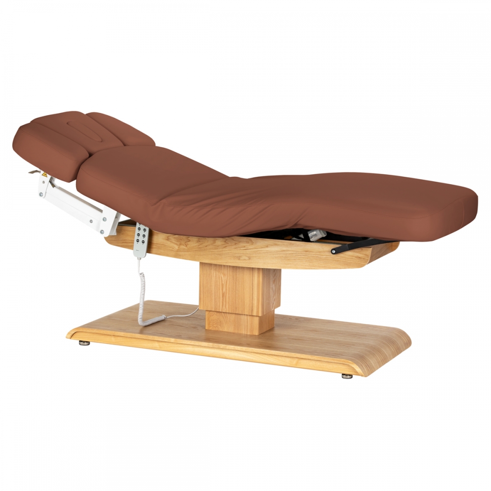 Leżanka SPA Sillon Relax brązowa z jasnobrązową podstawą (156154)