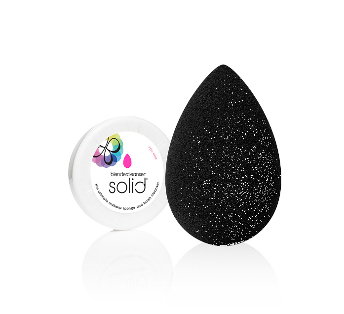 BEAUTYBLENDER BLACK PRO + MINI SOLID SOAP CZARNA GĄBECZKA PRO + MINI MYDEŁKO