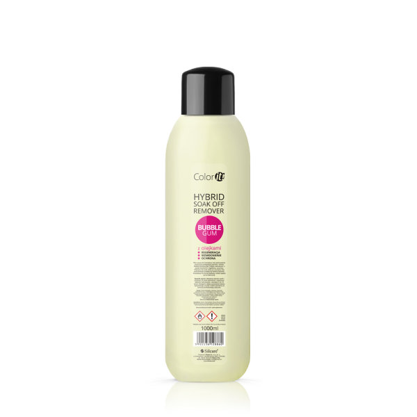 SILCARE COLOR IT SOAK OFF REMOVER BUBBLE GUM PŁYN DO USUWANIA HYBRYD Z OLEJKAMI 1000ML