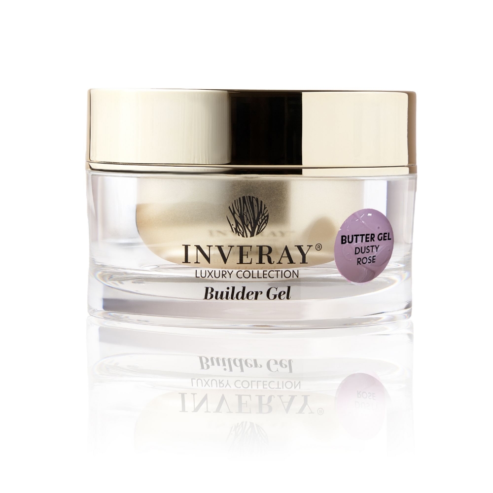 INVERAY ŻEL BUDUJĄCY BUTTER BUILDER GEL DUSTY ROSE HEMA FREE 15 ML