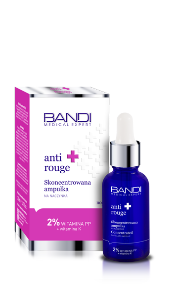 BANDI ANTI-ROUGE CONCENTRATED CAPILLARY AMPOULE SKONCENTROWANA AMPUŁKA NA NACZYNKA 30ml