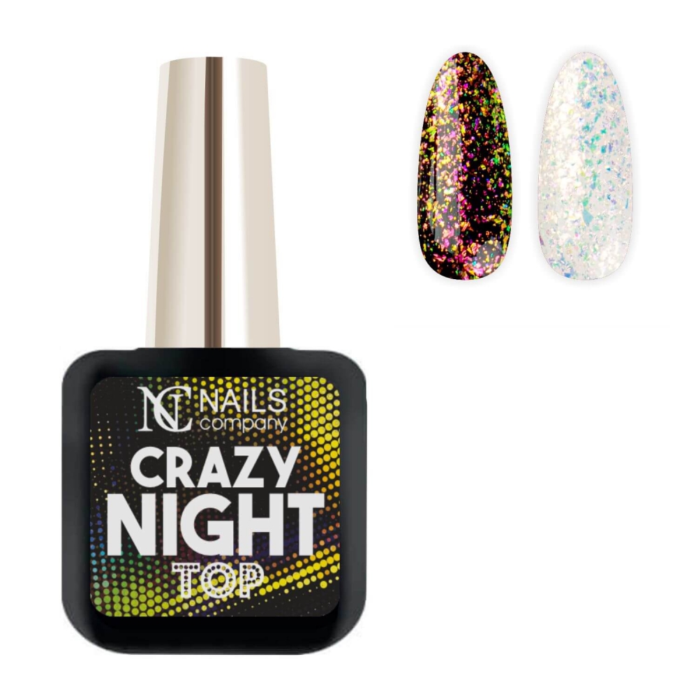 NC NAILS COMPANY TOP COAT UV/LED CRAZY NIGHT 