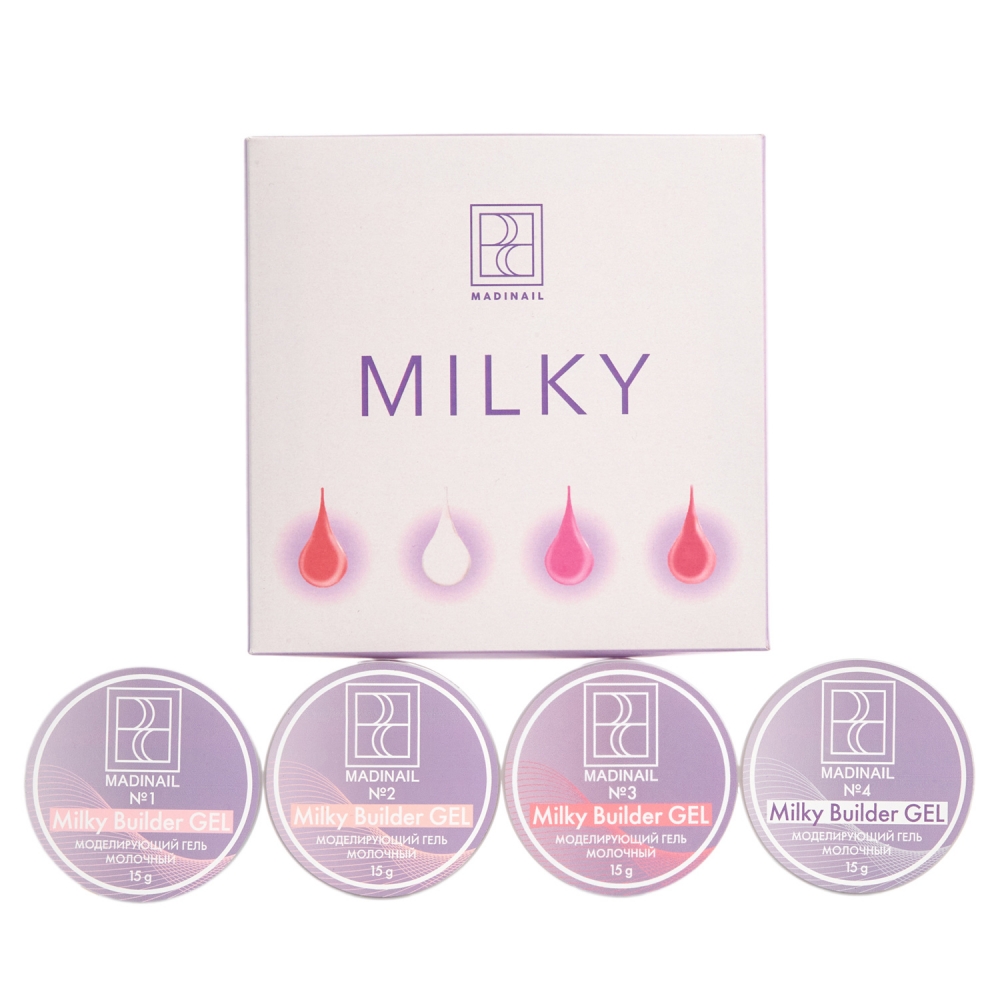 MADINAIL ZESTAW ŻELI DO PAZNOKCI MILKY MINI GIFT SET