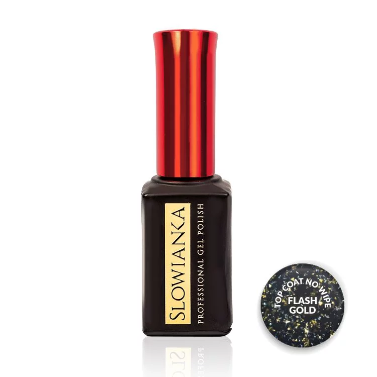 SŁOWIANKA TOP COAT NO WIPE FLASH GOLD 10ML