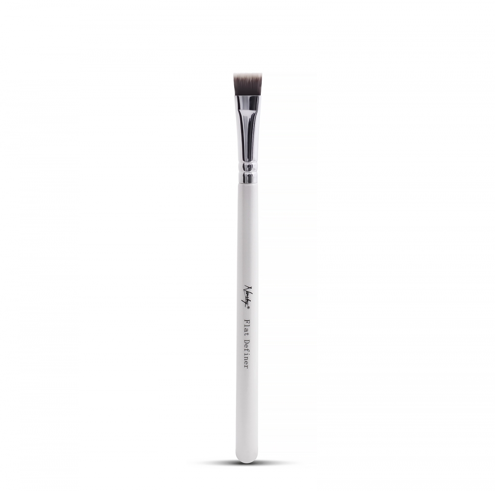 NANSHY EYE MAKEUP BRUSH PĘDZEL DO BRWI FLAT DEFINER BIAŁA PERŁA